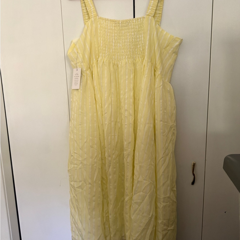 Eloquii Pale Lemon Yellow Dress - Picture 6 of 6